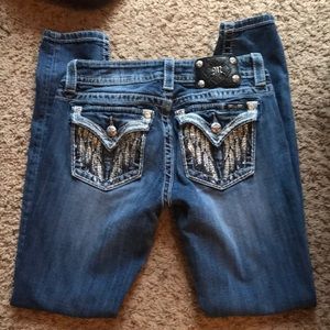 Angel pocket skinny leg miss me jeans